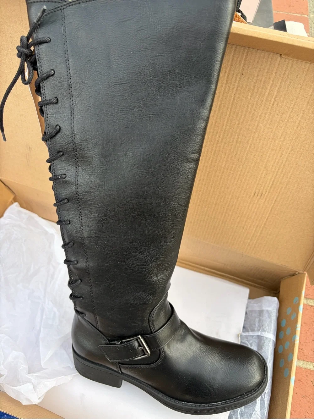 Black Adjustable Shaft Boots